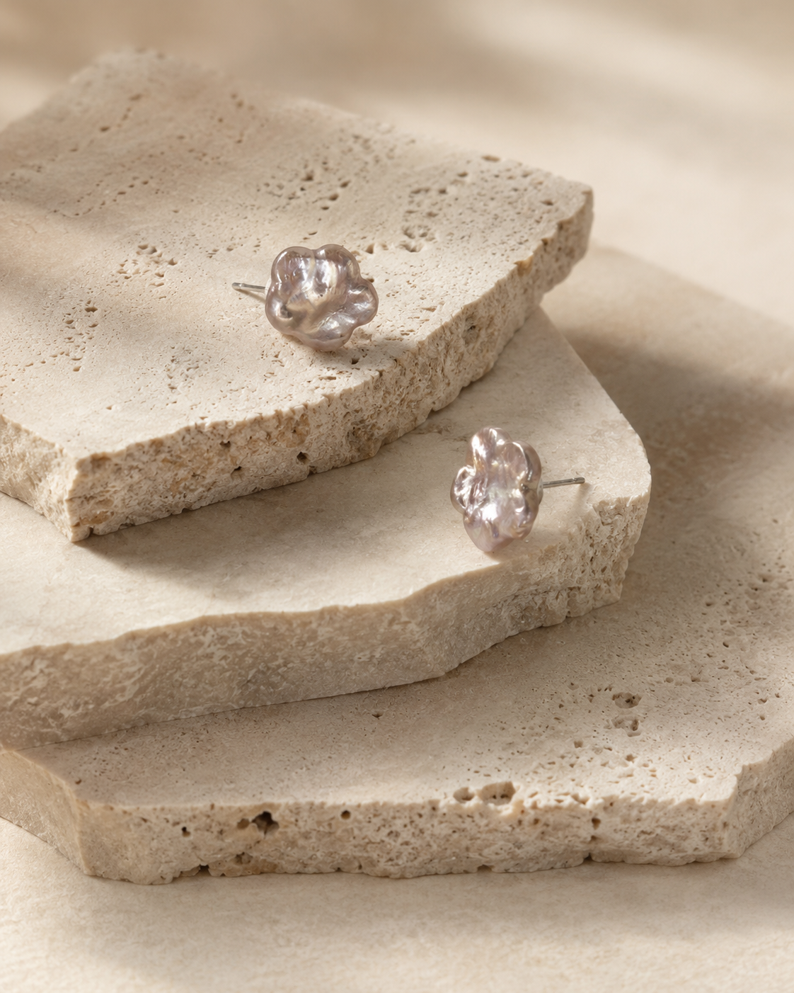 Mira Blossom Pearl Studs