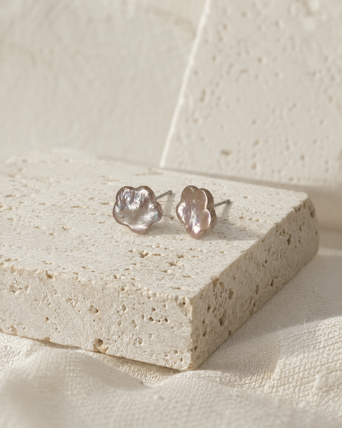 Mira Blossom Pearl Studs