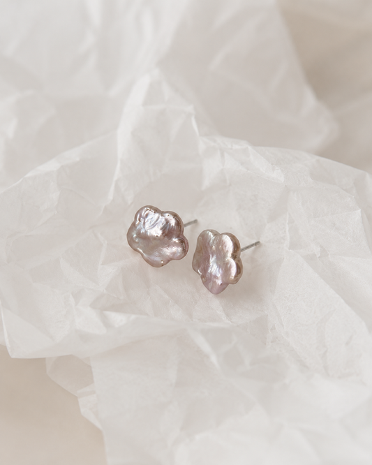 Mira Blossom Pearl Studs