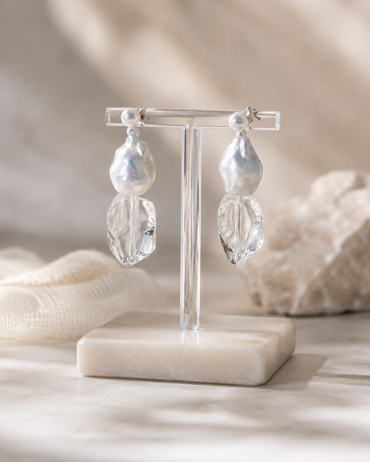Lumière Pearl Crystal Earrings
