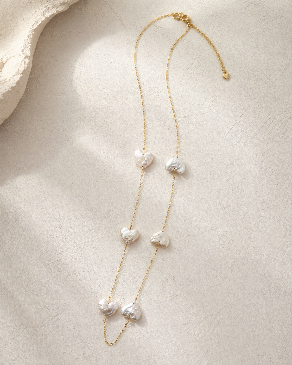Amélie Heart Pearl Necklace