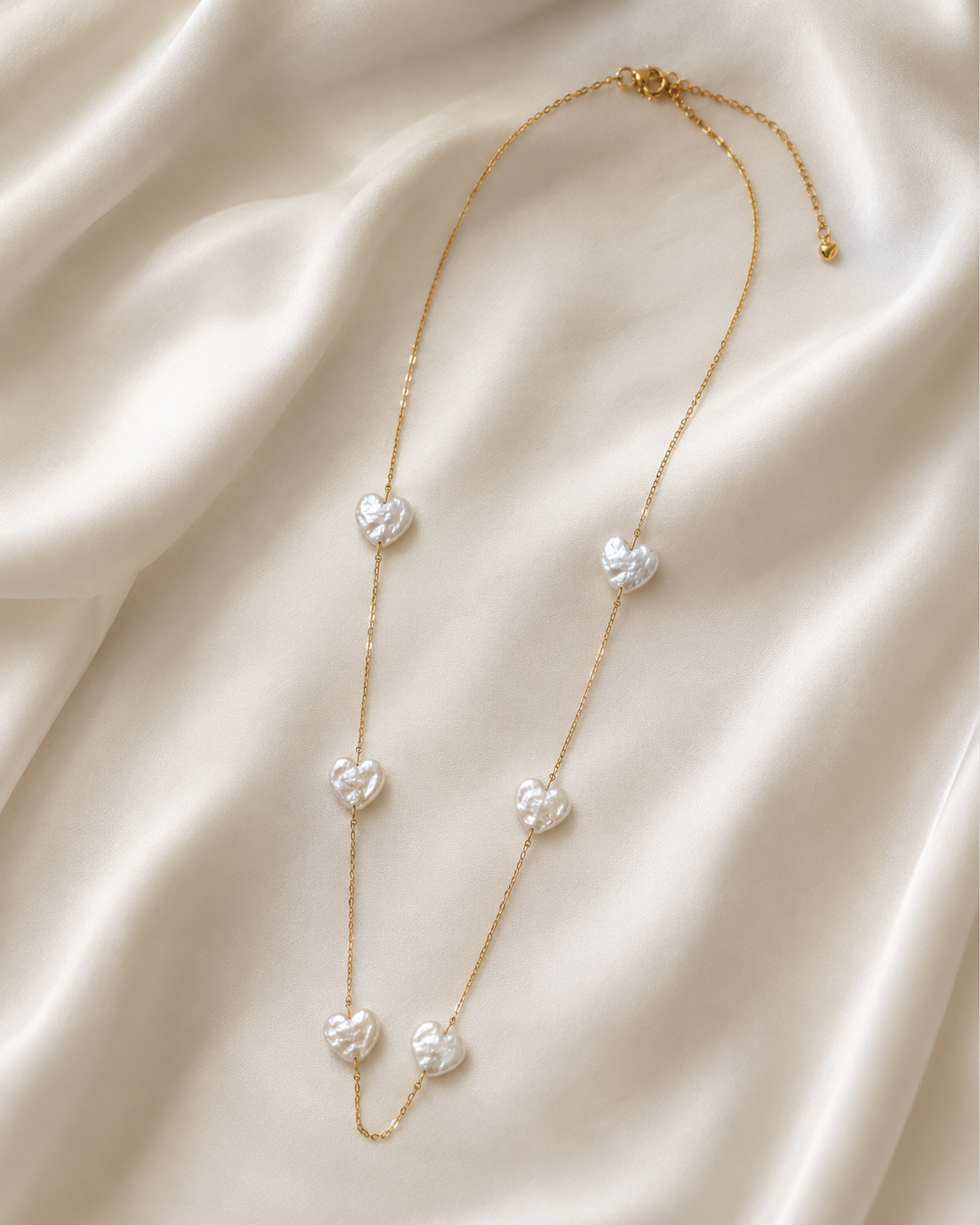 Amélie Heart Pearl Necklace