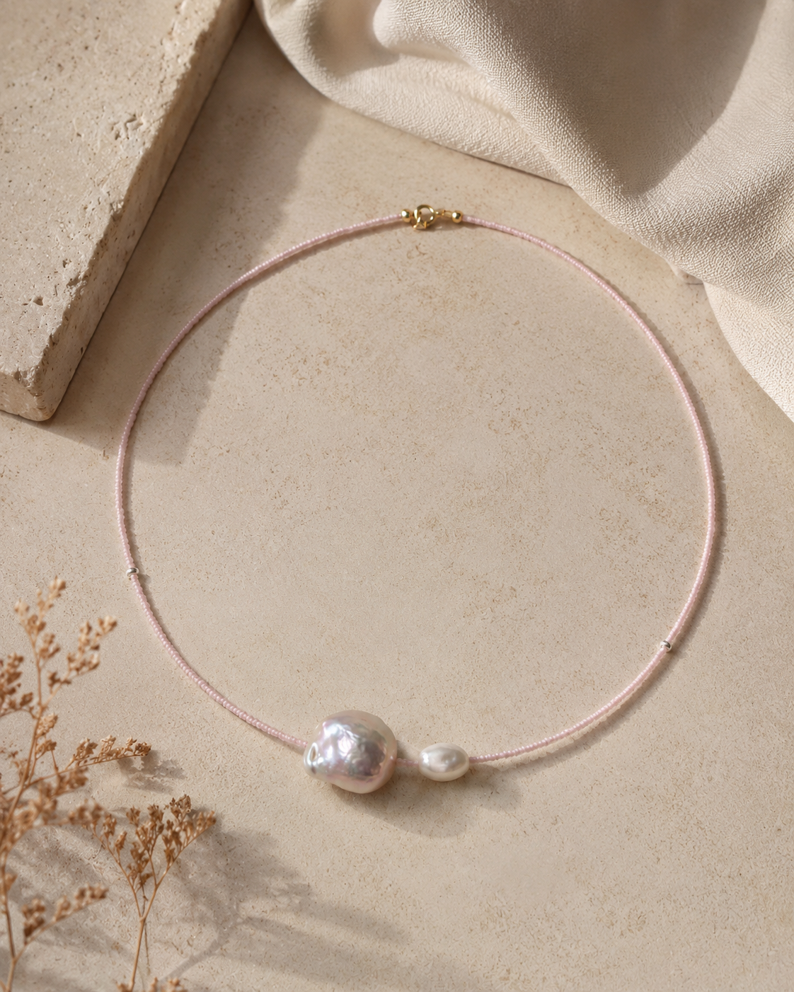 Blush Tide Pearl Necklace