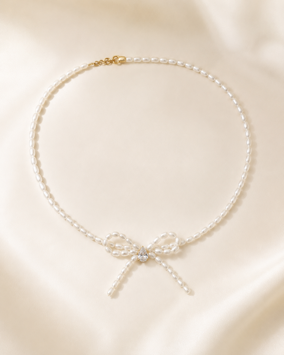 Colette Bow Pearl Necklace