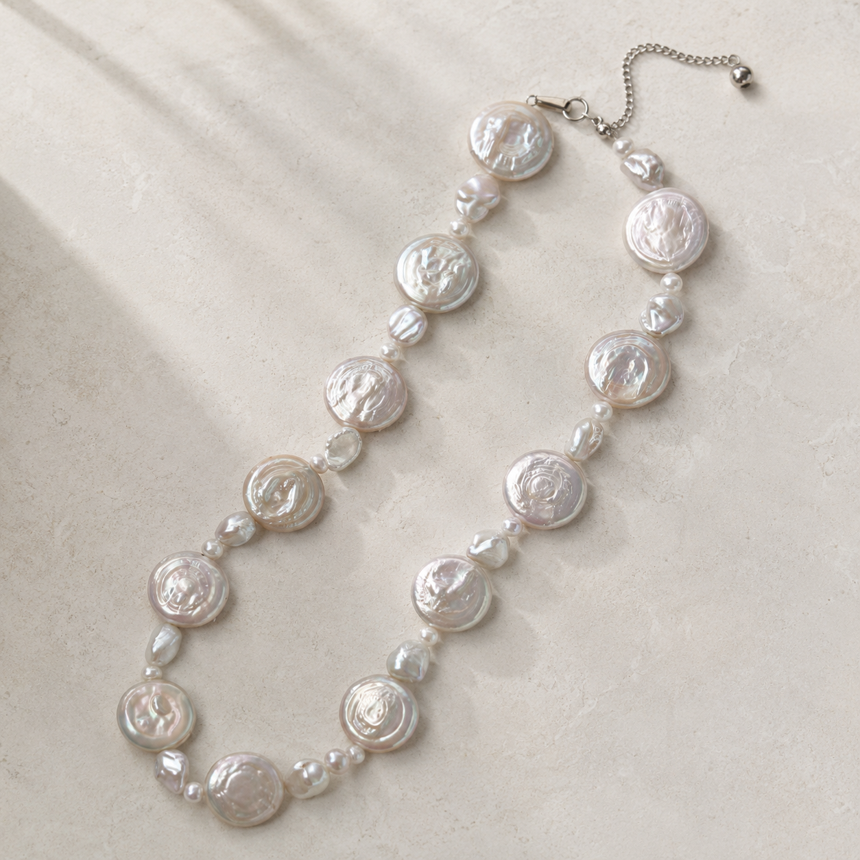Lumière Coin Pearl Necklace