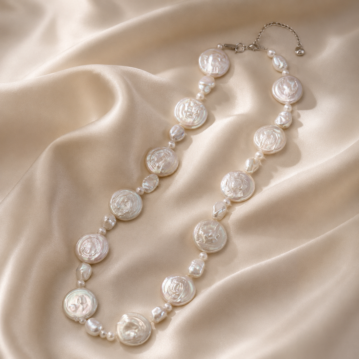 Lumière Coin Pearl Necklace