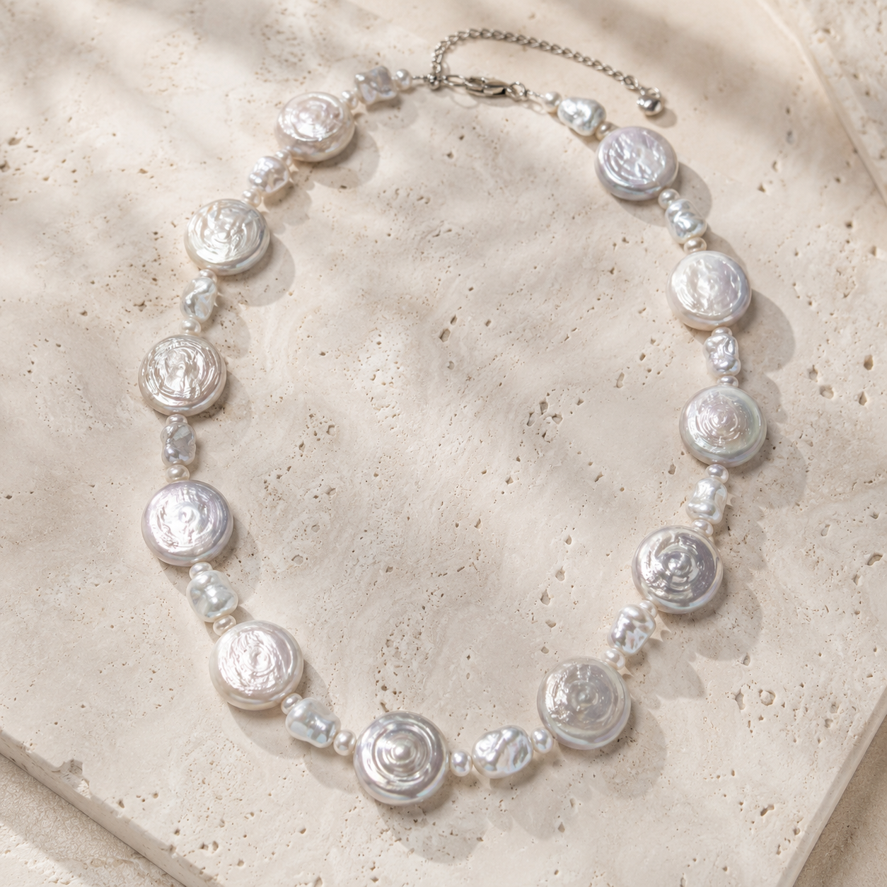 Lumière Coin Pearl Necklace