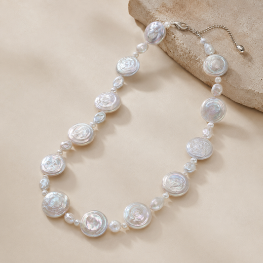 Lumière Coin Pearl Necklace